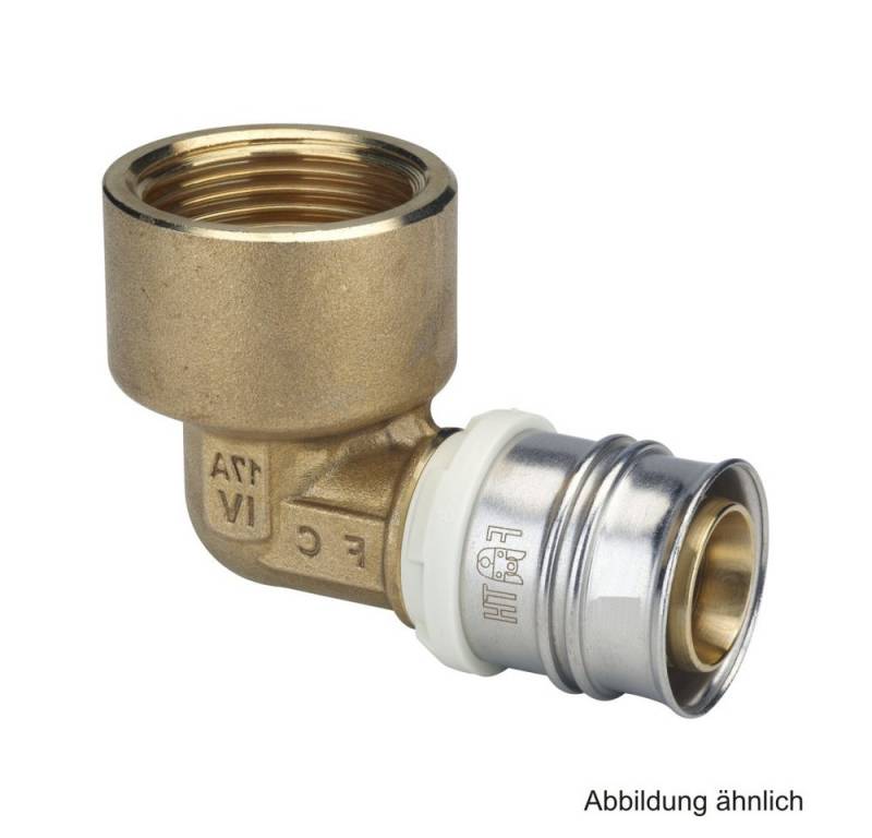 Fränkische Rohrwerke Wasserrohr Alpex Übergangswinkel mit Innengewinde, Messing, 20 mm x Rp 1/2" von Fränkische Rohrwerke