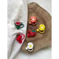 0, 7 cm Strohhalm Topper - Strohhalmabdeckung Strohhalmverschluss Blumen Strohhalmkappe Zubehör Accessoires Für Trinkglas von FraeuleinAnnKathrin