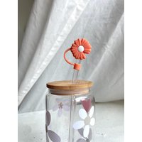 Gänseblümchen Herz Eiskaffeegläser - Trinkgläser Mit Glasstrohhalm Glas Deckel Bambusdeckel Und Strohhalm Gänseblümchen Herz Eiskaffeegläser - Trinkgläser Mit Glasstrohhalm Glas Deckel Bambusdeckel Und Strohhalm von FraeuleinAnnKathrin