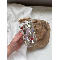 Trinkglas Mit Deckel Und Strohhalm - Bambusdeckel Eiskaffeeglas Tumbler Becher Glasbecher Trinkglas Mit Deckel Und Strohhalm - Bambusdeckel Eiskaffeeglas Tumbler Becher Glasbecher von FraeuleinAnnKathrin