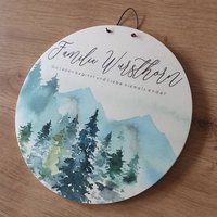 Personalisiertes Holzschild, Namensschild, Familienschild Taufgeschenk, Türschild, Kinderzimmer Deko, Hochzeit von FraeuleinFred