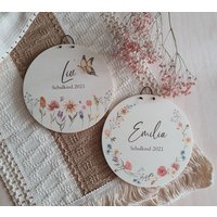 Personalisiertes Holzschild Zu Einschulung, Namensschild, Geburtsgeschenk, Taufgeschenk, Türschild, Kinderzimmer Deko, Hochzeit von FraeuleinFred