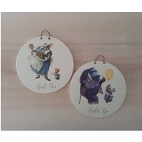 Personalisiertes Holzschild Zur Für Oma Oder Opa, Namensschild, Geburtsgeschenk, Taufgeschenk, Türschild, Kinderzimmer Deko von FraeuleinFred