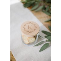 Vorratsglas Mit Personalisiertem Deckel "Kranz + Initial' von FraeuleinKsagtJa