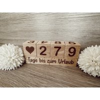 Countdown Urlaub Geschenk Geschenkidee von FraeuleinMotte
