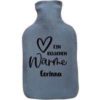 Personalisierte Wärmflasche Mit Bezug - 1, 5 Liter Geschenk Wunschtext Oder Namen Gute Besserung, Für Dich, Ein Bisschen Wärme von FraeuleinRempfer