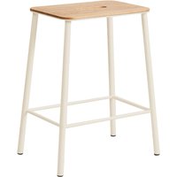 Barhocker Adam Stool warm white/oak 50 cm H von Frama