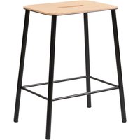 Barhocker Adam Stool black/oak 76 cm H von Frama