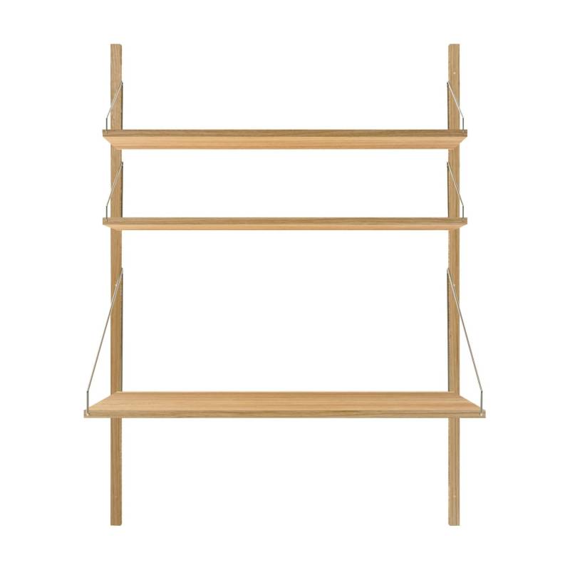 Frama - Shelf Library Schreibtisch H 114,8cm - eiche/geölt/BxHxT 80x114,8x40cm von Frama