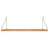 Regal Single Shelf natural oak/brass 20 x 60 cm von Frama