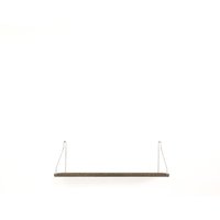 Regal Single Shelf dark oak/stainless steel 27 x 40 cm von Frama