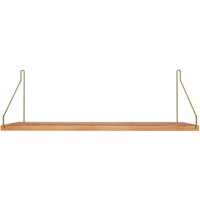 Regal Single Shelf natural oak/brass 27 x 40 cm von Frama