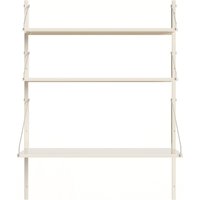 Wandregal Shelf Library Desk Section warm white steel 185,2 x 80 cm von Frama