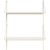 Wandregal Shelf Library Hanger Section warm white steel 108,4 x 80 cm von Frama