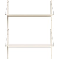 Wandregal Shelf Library Hanger Section warm white steel 185,2 x 80 cm von Frama