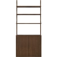 Wandregal Shelf Library Medium Cabinet Section H185 dark oak von Frama