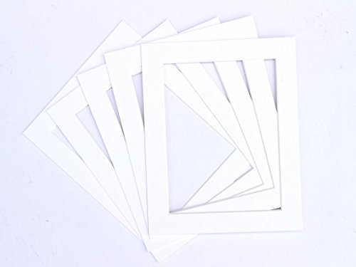Passepartout, Schrägschnitt, Weiß, 10 Stück 14x11 for pic size A4 von Frame Company