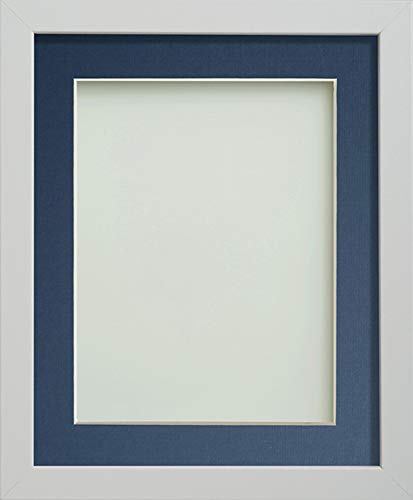 Frame Company Allington Bilderrahmen mit blauem Passepartout, A4, für 25,4 x 15,2 cm, mit Plexiglas von Frame Company