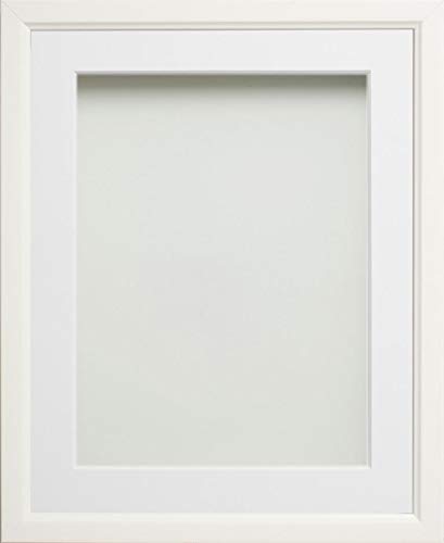 Frame Company Drayton Range Bilderrahmen 12,7 x 12,7 cm, Plastik, weiß, 10x8-inch Mounted for 7x5-inch Image von Frame Company