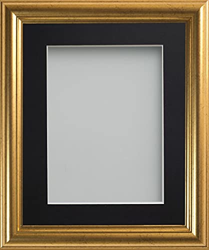 Frame Company Eldridge Bilderrahmen mit schwarzer V-Nut-Passepartout, 35,6 x 28,9 cm, für 30,5 x 20,3 cm, mit Plexiglas von Frame Company