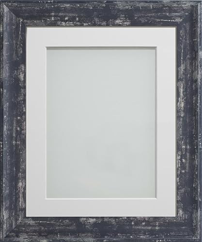 Frame Company Lynton Bilderrahmen mit Passepartout, 22,9 x 17,8 cm, für 20,3 x 15,2 cm, Plexiglas, Kohlegrau von Frame Company