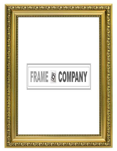 Verzierter Bilderrahmen im Shabby Chic B/ Foto / Posterrahmen - Mit Rückwand MDF Platte - Mit einem bruchsicheren Plexiglas aus Styrol für hohe Klarheit - Gold 7 x 5 zoll von Frame Company