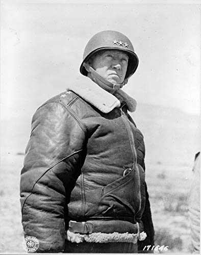 Frame a Patent General George Patton Foto, historisches Kunstwerk von 1943, 20,3 x 25,4 cm, seidenmatt von Frame a Patent
