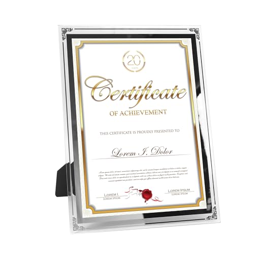 FramePro Bilderrahmen A4 Glas Diplom Urkunde Rahmen für Universität Zertifikate Urkunden Dokumentenrahmen Wandbehang Hängend-Silber Würfel FramePro Bilderrahmen A4 Glas Diplom Urkunde Rahmen für Universität Zertifikate Urkunden Dokumentenrahmen Wandbehang Hängend-Silber Würfel von FramePro