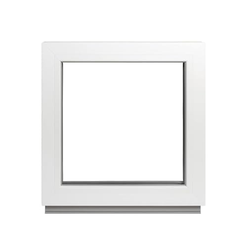 Framex Kellerfenster Fenster Für Gartenhaus/Garagenfenster Breite x Höhe 30x30 cm (300x300 mm) Weiß 2 Glas (32 mm) Festverglasung - Premium von Framex