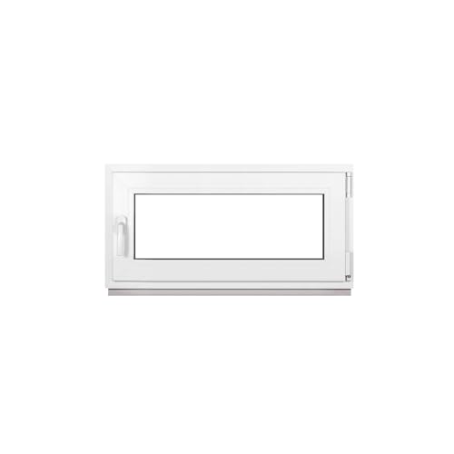 Framex Kellerfenster Fenster Kunststofffenster Weiß Breite x Höhe 100 x 40 cm (1000 x 400 mm) 3-Fach (32 mm) Dreh Kipp DIN Links - Premium von Framex