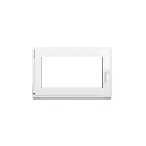 Framex Kellerfenster Fenster Kunststofffenster Weiß Breite x Höhe 100 x 50 cm (1000 x 500 mm) 3-Fach (32 mm) Dreh Kipp DIN Links - Premium - Alle Größen von Framex