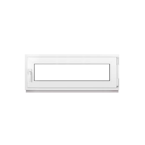 Framex Kellerfenster Fenster Kunststofffenster Weiß Breite x Höhe 110 x 40 cm (1100 x 400 mm) 3-Fach (32 mm) Dreh Kipp DIN Rechts - Premium von Framex