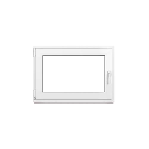 Framex Kellerfenster Fenster Kunststofffenster Weiß Breite x Höhe 110 x 70 cm (1100 x 700 mm) 3-Fach (32 mm) Dreh Kipp DIN Links - Premium von Framex