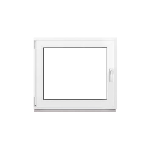 Framex Kellerfenster Fenster Kunststofffenster Weiß Breite x Höhe 110 x 90 cm (1100 x 900 mm) 3-Fach (32 mm) Dreh Kipp DIN Links - Premium von Framex