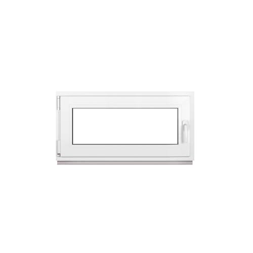 Framex Kellerfenster Fenster Kunststofffenster Weiß Breite x Höhe 115 x 55 cm (1150 x 550 mm) 3-Fach (32 mm) Dreh Kipp DIN Links - Premium von Framex