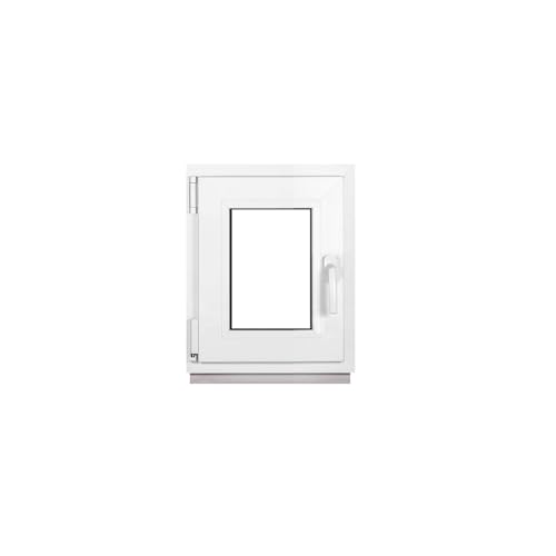 Framex Kellerfenster Fenster Kunststofffenster Weiß Breite x Höhe 40 x 50 cm (400 x 500 mm) 2fach (32 mm) Dreh Kipp DIN Links - Premium - Alle Größen von Framex
