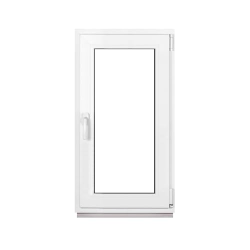Framex Kellerfenster Fenster Kunststofffenster Weiß Breite x Höhe 50 x 95 cm (500 x 950 mm) 3-Fach (32 mm) Dreh Kipp DIN Rechts - Premium von Framex