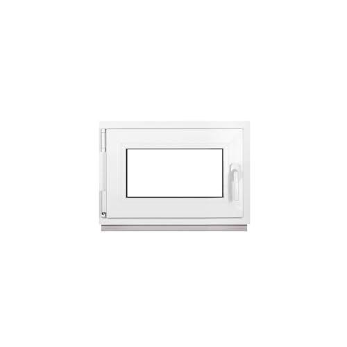 Framex Kellerfenster Fenster Kunststofffenster Weiß Breite x Höhe 60 x 40 cm (600 x 400 mm) 2-fach (32 mm) Dreh Kipp DIN Links - Premium - Alle Größen von Framex