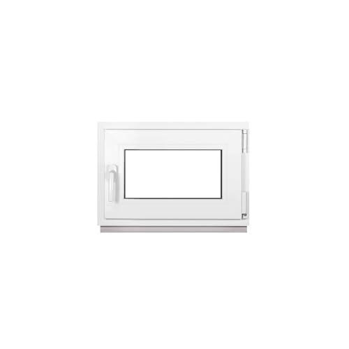 Framex Kellerfenster Fenster Kunststofffenster Weiß Breite x Höhe 60 x 40 cm (600 x 400 mm) 2fach (32 mm) Dreh Kipp DIN Rechts - Premium - Alle Größen von Framex