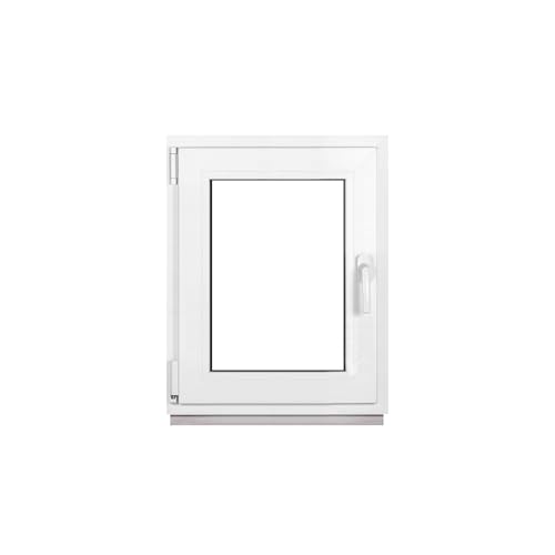 Framex Kellerfenster Fenster Kunststofffenster Weiß Breite x Höhe 60 x 70 cm (600 x 700 mm) 3-Fach (32 mm) Dreh Kipp DIN Links - Premium von Framex