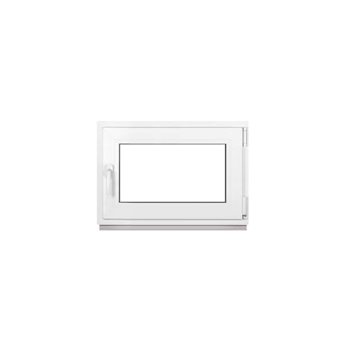 Framex Kellerfenster Fenster Kunststofffenster Weiß Breite x Höhe 70 x 40 cm (700 x 400 mm) 2fach (32 mm) Dreh Kipp DIN Rechts - Premium - Alle Größen von Framex