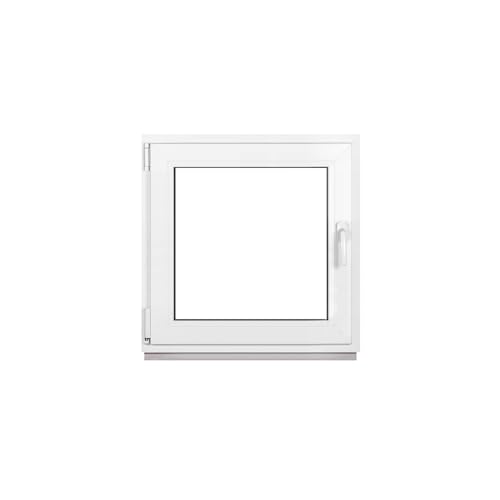 Framex Kellerfenster Fenster Kunststofffenster Weiß Breite x Höhe 70 x 70 cm (700 x 700 mm) 3-Fach (32 mm) Dreh Kipp DIN Links - Premium - Alle Größen von Framex
