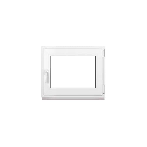 Framex Kellerfenster Fenster Kunststofffenster Weiß Breite x Höhe 75 x 55 cm (750 x 550 mm) 3-Fach (32 mm) Dreh Kipp DIN Rechts - Premium von Framex