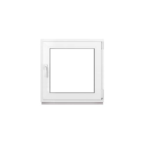 Framex Kellerfenster Fenster Kunststofffenster Weiß Breite x Höhe 75 x 75 cm (750 x 750 mm) 3-Fach (32 mm) Dreh Kipp DIN Rechts - Premium - Alle Größen von Framex