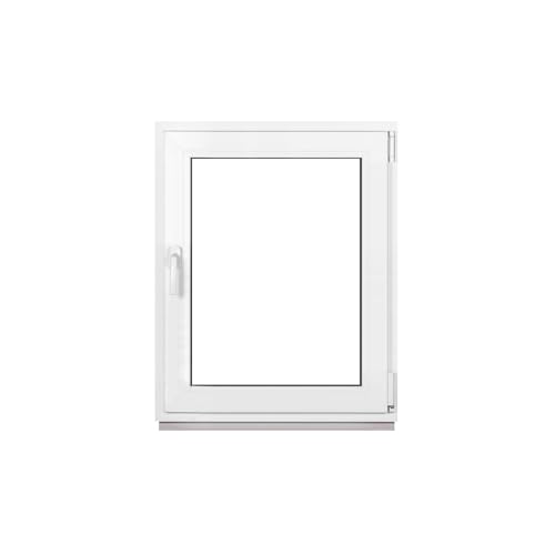 Framex Kellerfenster Fenster Kunststofffenster Weiß Breite x Höhe 80 x 105 cm (800 x 1050 mm) 3-Fach (32 mm) Dreh Kipp DIN Rechts - Premium von Framex