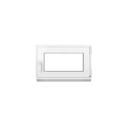 Framex Kellerfenster Fenster Kunststofffenster Weiß Breite x Höhe 80 x 45 cm (800 x 450 mm) 3-Fach (32 mm) Dreh Kipp DIN Rechts - Premium - Alle Größen von Framex