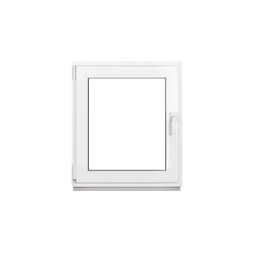 Framex Kellerfenster Fenster Kunststofffenster Weiß Breite x Höhe 80 x 95 cm (800 x 950 mm) 3-Fach (32 mm) Dreh Kipp DIN Links - Premium - Alle Größen von Framex