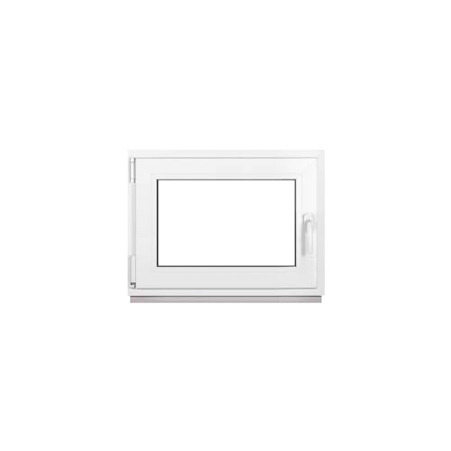 Framex Kellerfenster Fenster Kunststofffenster Weiß Breite x Höhe 90 x 65 cm (900 x 650 mm) 3-Fach (32 mm) Dreh Kipp DIN Links - Premium - Alle Größen von Framex