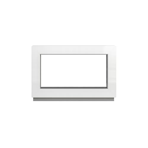 Framex Kellerfenster - Festverglasung (Fib) Weiß 100 x 60 cm 2-fach 32 mm (4/24/4) Fenster/Gartenhaus Fenster/Kunststofffenster Breite x Höhe 1000 x 600 mm von Framex