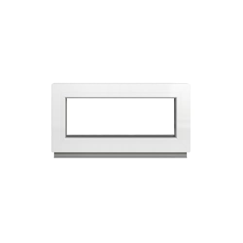 Framex Kellerfenster - Festverglasung (Fib) Weiß 105 x 60 cm 2-fach 32 mm (4/24/4) Fenster/Gartenhaus Fenster/Kunststofffenster Breite x Höhe 1050 x 600 mm von Framex